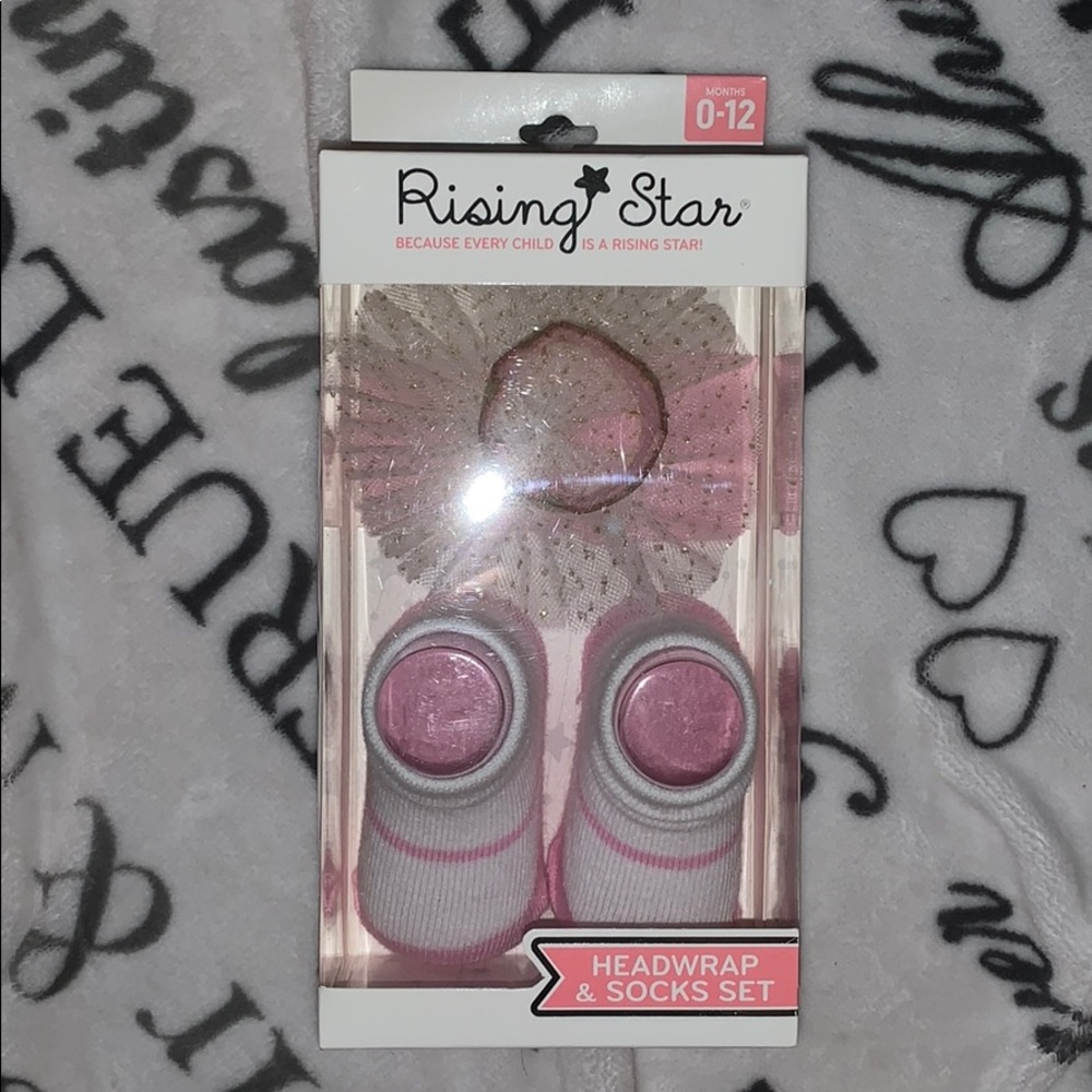 Rising star headwrap and socks set